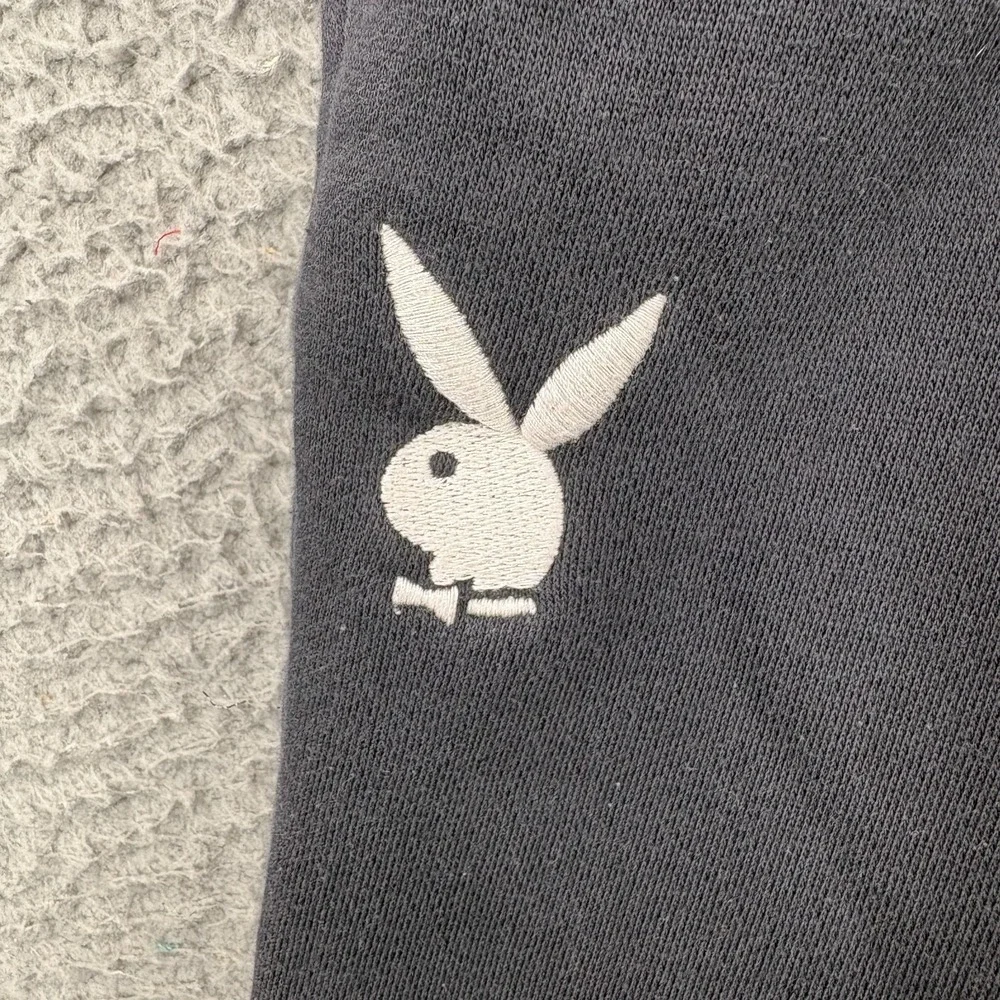 True Religion Playboy Pants  Mens Medium Gray Jogger Sweatpants Bunny Stitched